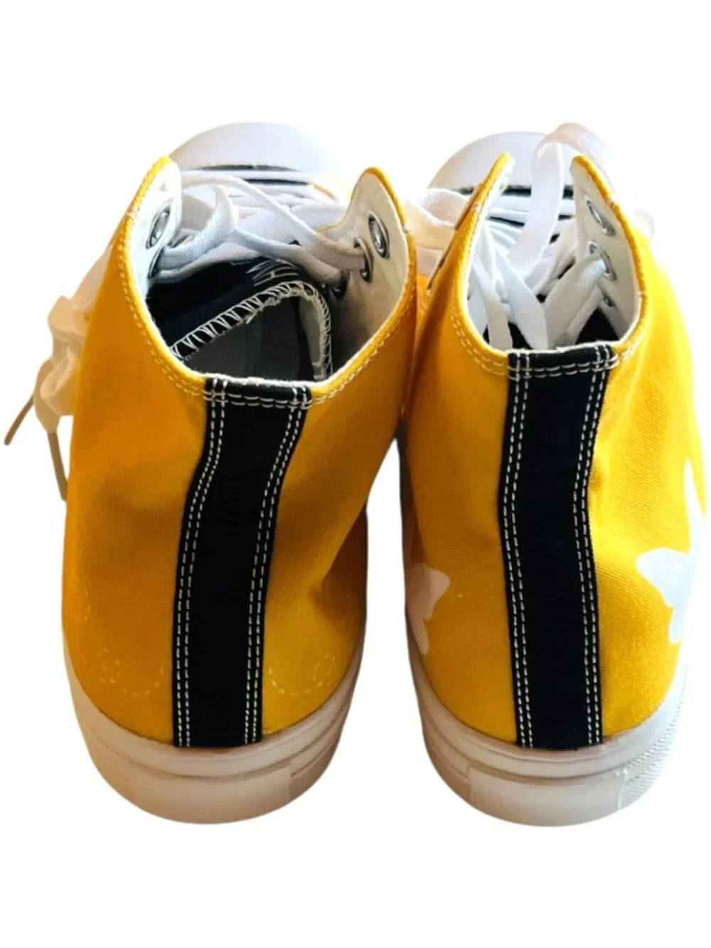 Mohamed Ali Yellow Canvas High Top Shoes - Women's Size 8 - Bee / Butterfly  NEW - Picture 6 of 7